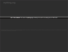 Tablet Screenshot of mything.org